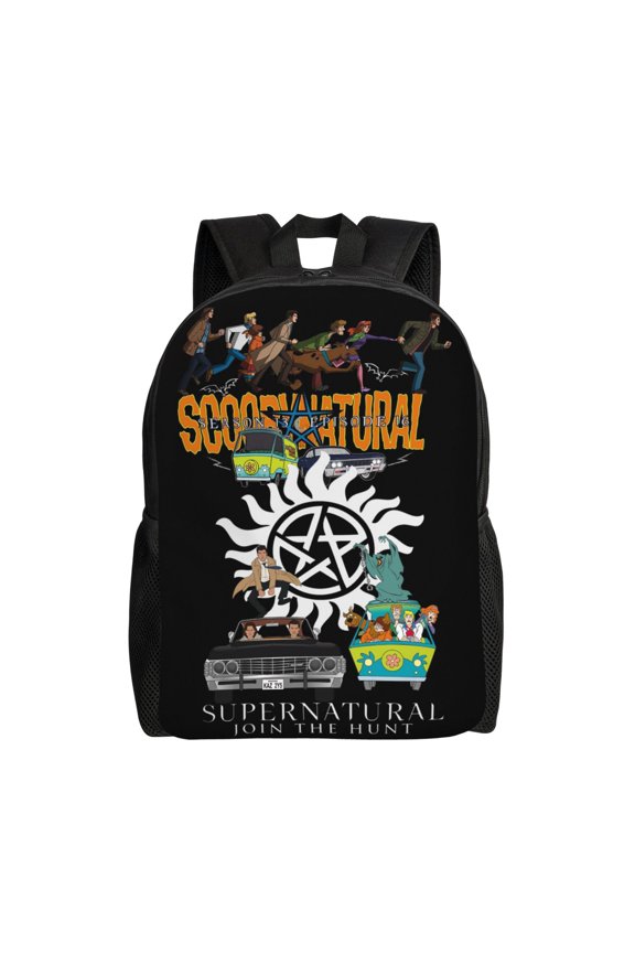 Scooby-natural Scoo-by Backpack Laptop Bag Shoulder Bags Daypack Bookbag for Camping Travel