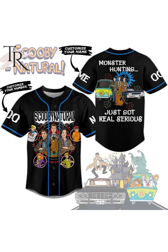 Scoobynatural Monster Hunting Just Got Real Serious Custom Baseball Jersey