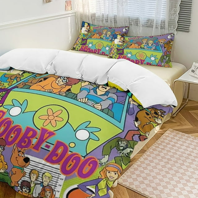 Scoobynatural Scooby 3Piece Bedding Set 86"x70" Bed Sheets Duvet Cover