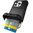 thumbnail image 1 of Scooch iPhone 16 Pro Case Wingmate Wallet Black RFID Protection 10-Foot Drop, 1 of 8