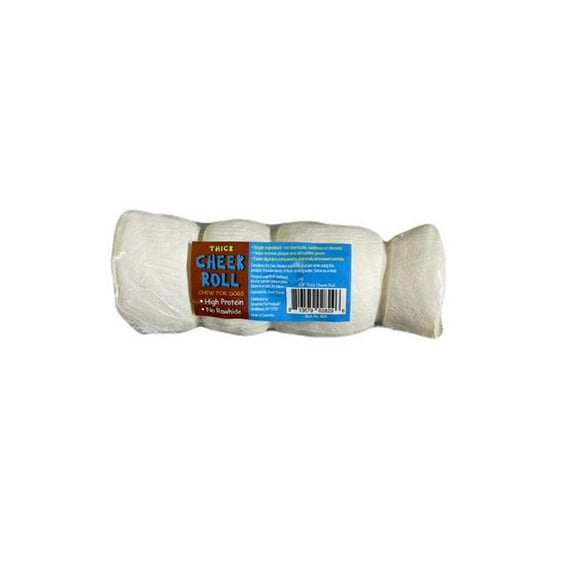 Scoochie Pet Products 281 5-6 in. Jumbo Thick Cheek Roll Shrink Treats - Medium Long - PDQ of 12
