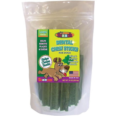 Scoochie Pet Products  Dental Chews 10 oz., Mint Large