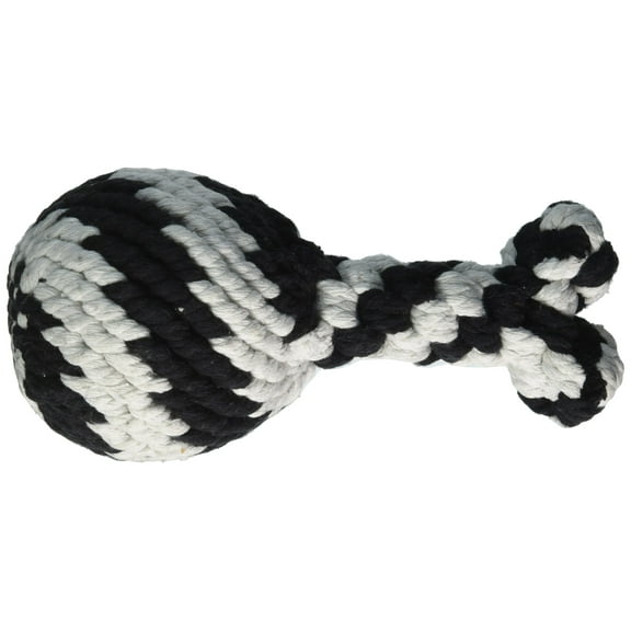 Scoochie Pet Products Super Scooch Rope Drumstick with Squeaker Dog Toy, Large, 8-Inch