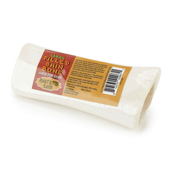 5-6 Inch Peanut Butter Stuffed White Shin Bone