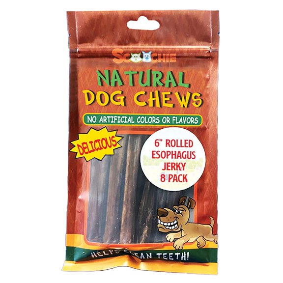 Scoochie Pet SCP Rolled Esophagus Jerky 6in 8pk