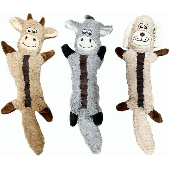 Scoochie Pet Stretchables Squeaky Dog Chew Toy, 20-in