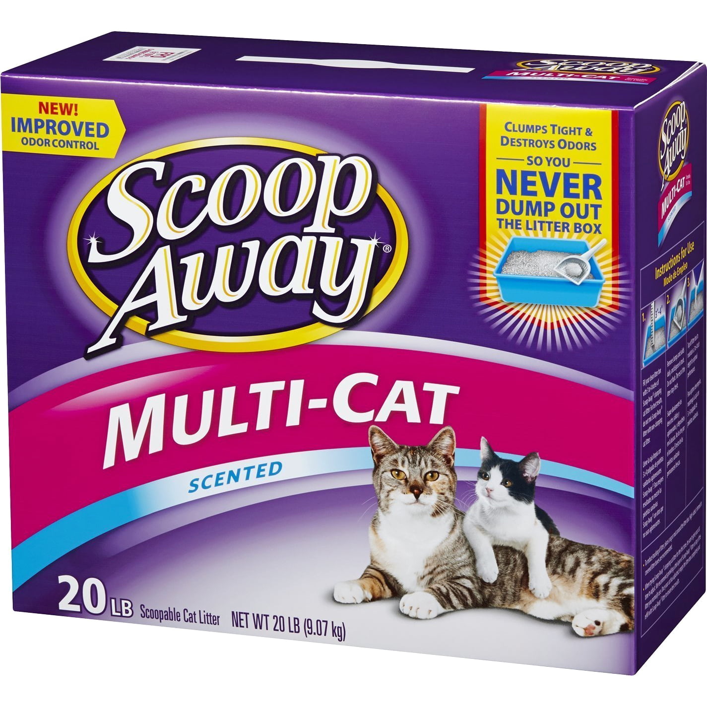 Mumufy 4 Pcs Large Cat Litter Box with 4 Litter Sifting Scoop Open