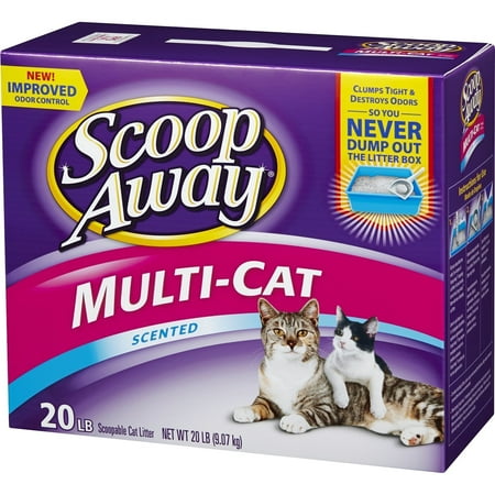 Scoop Away Clumping Cat Litter Multiple Cat Formula, 20-lb