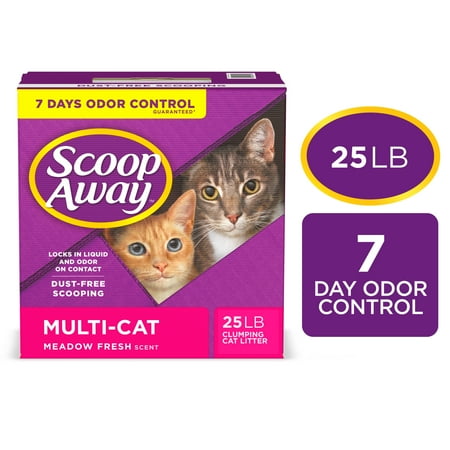 Scoop Away Multi-Cat Clumping Litter With Meadow Fresh Scent, 25 lb. Box