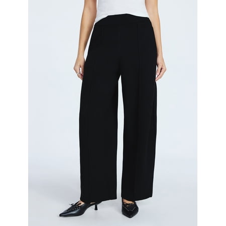 Scoop Women's Sweater Knit Barrel Pants, Sizes XS-XXL