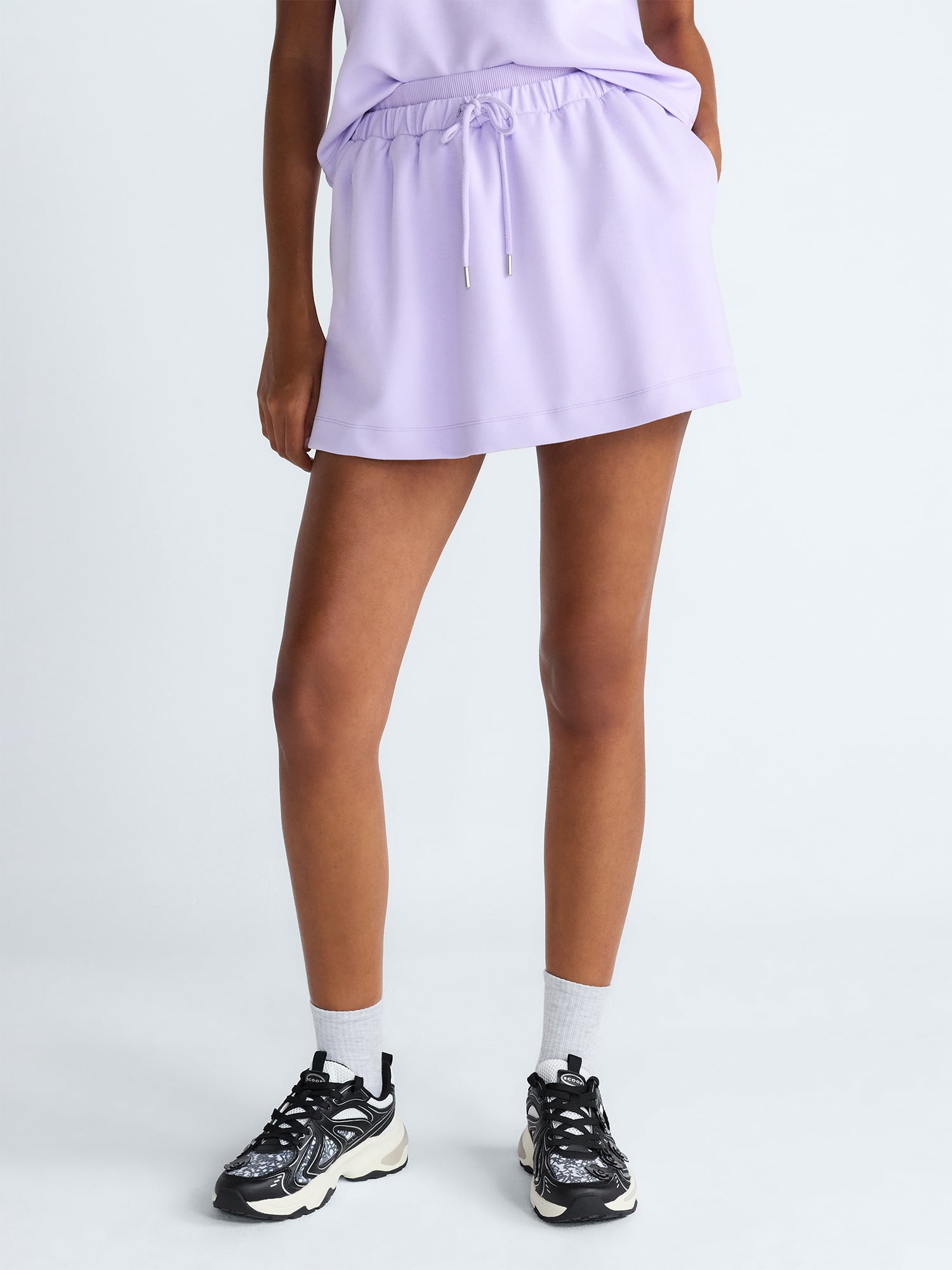 Scoop Women's and Women's Plus Scubaknit Double Waistband Skort, Sizes XS-4X