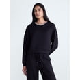 thumbnail image 1 of Scoop Women's and Women's Plus Scubaknit Embellished Sweatshirt, Sizes XS-4X, 1 of 5