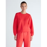 Scoop Women's and Women's Plus Scubaknit Embellished Sweatshirt, Sizes XS-4X