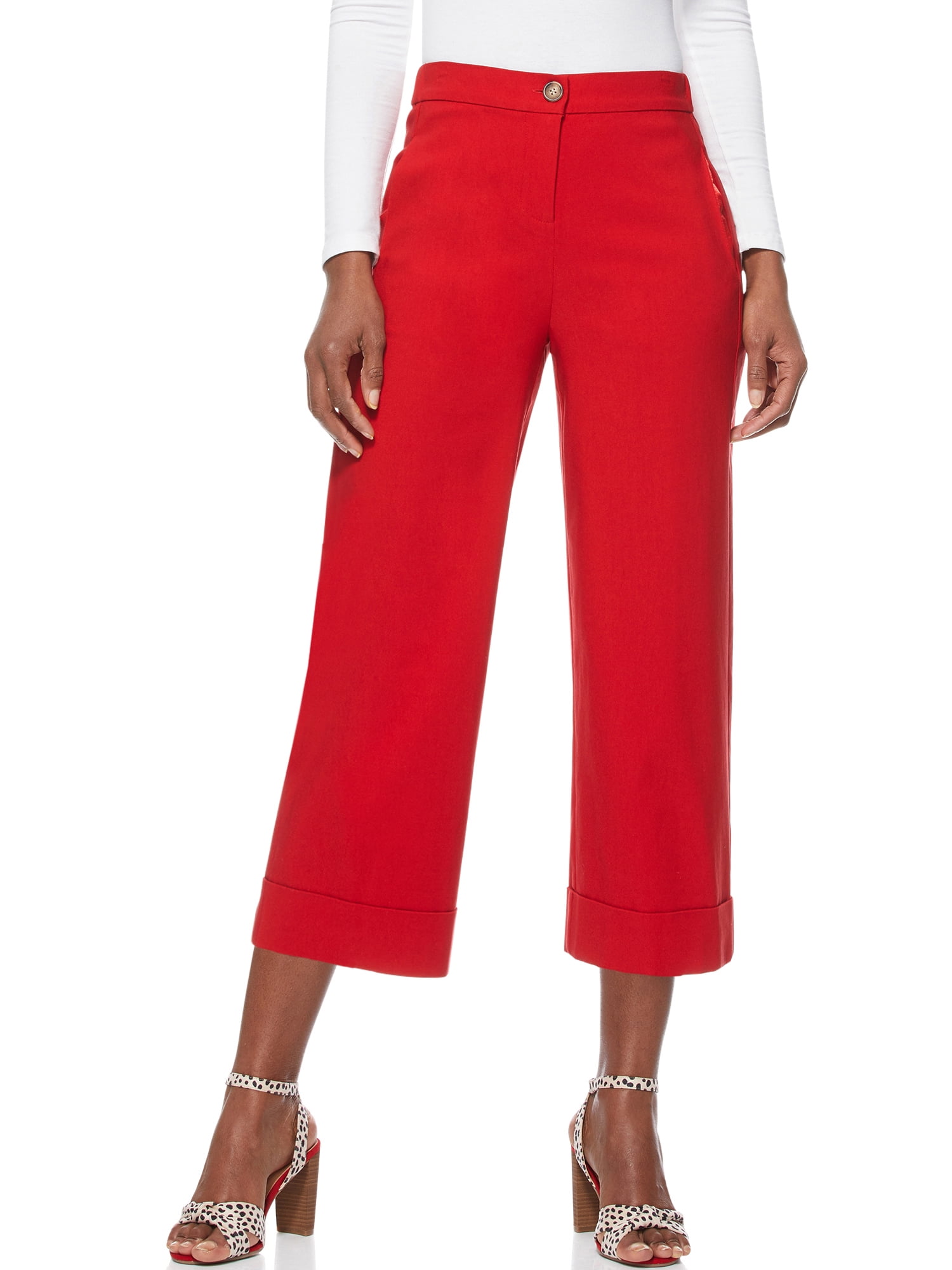 Scoop Flare Cropped Dress Pants Women's