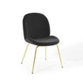 thumbnail image 1 of Modway Scoop Gold Stainless Steel Leg Performance Velvet Dining Chair in Black, 1 of 8