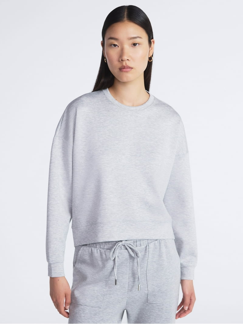 todayful Cropped Sweat Pullover ライトグレー Scoop Women's and Women's Plus New Scubaknit Cropped Sweatshirt