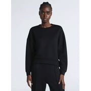 SCOOP Women's and Women's Plus New Scubaknit Cropped Sweatshirt with Drop Sleeves, Sizes XS-4X