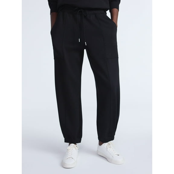 Scoop Women's and Women's Plus New Scubaknit Barrel Pants, Sizes XS-4X