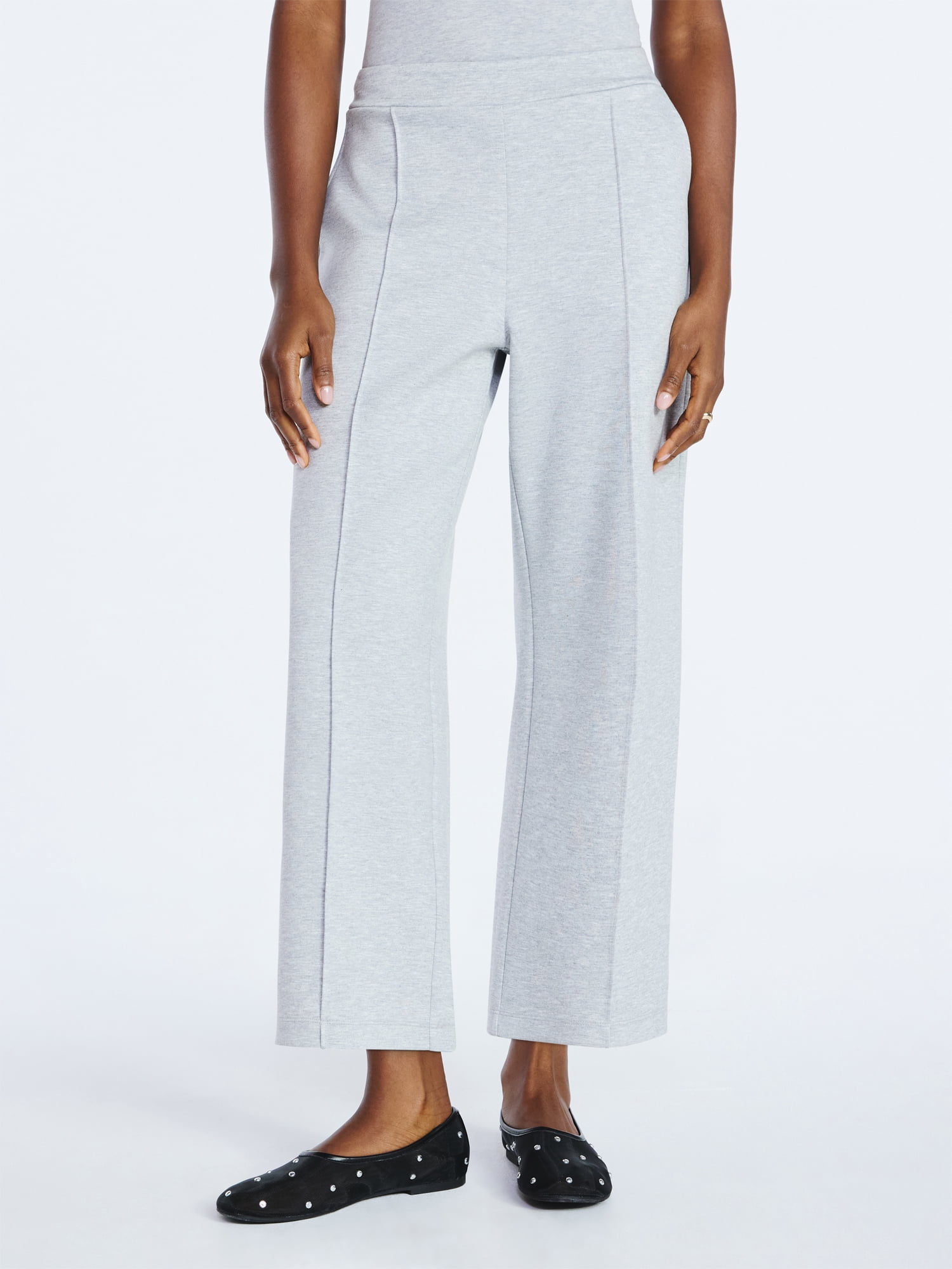 Scoop Women's and Women's Plus New Scubaknit Cropped Pants, Sizes XS-4X