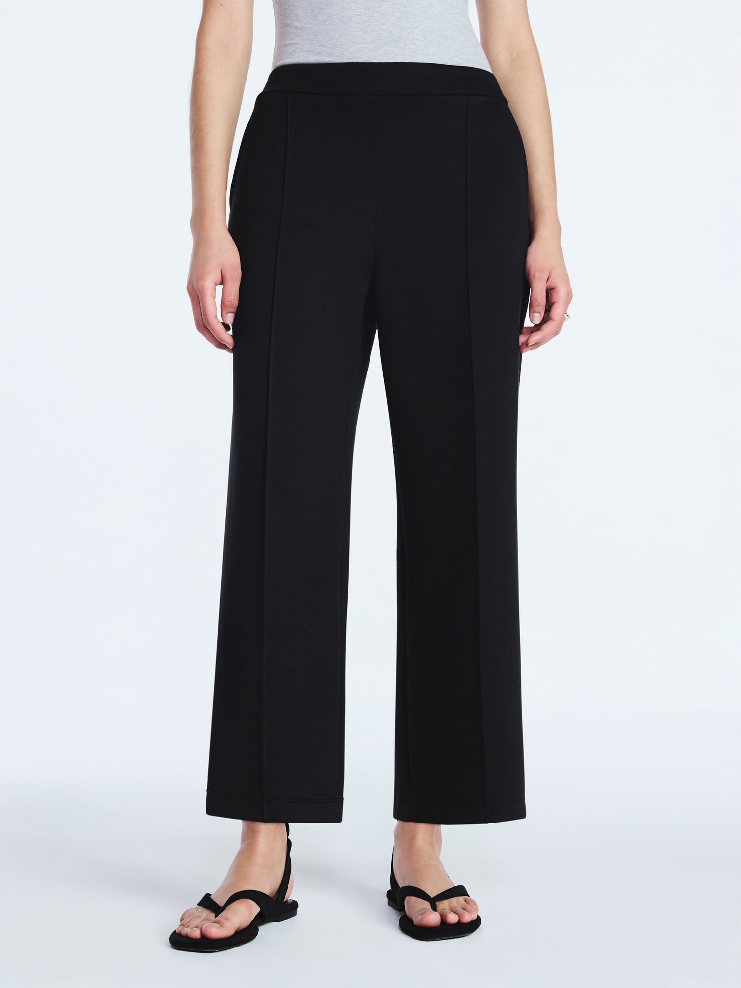 Scoop Women's and Women's Plus New Scubaknit Cropped Pants, Sizes XS-4X