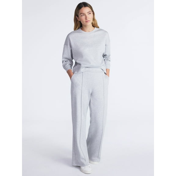 Scoop Women’s and Women’s Plus New Scubaknit Seamed Sweatpants, Regular and Short Lengths, Sizes XS-4X
