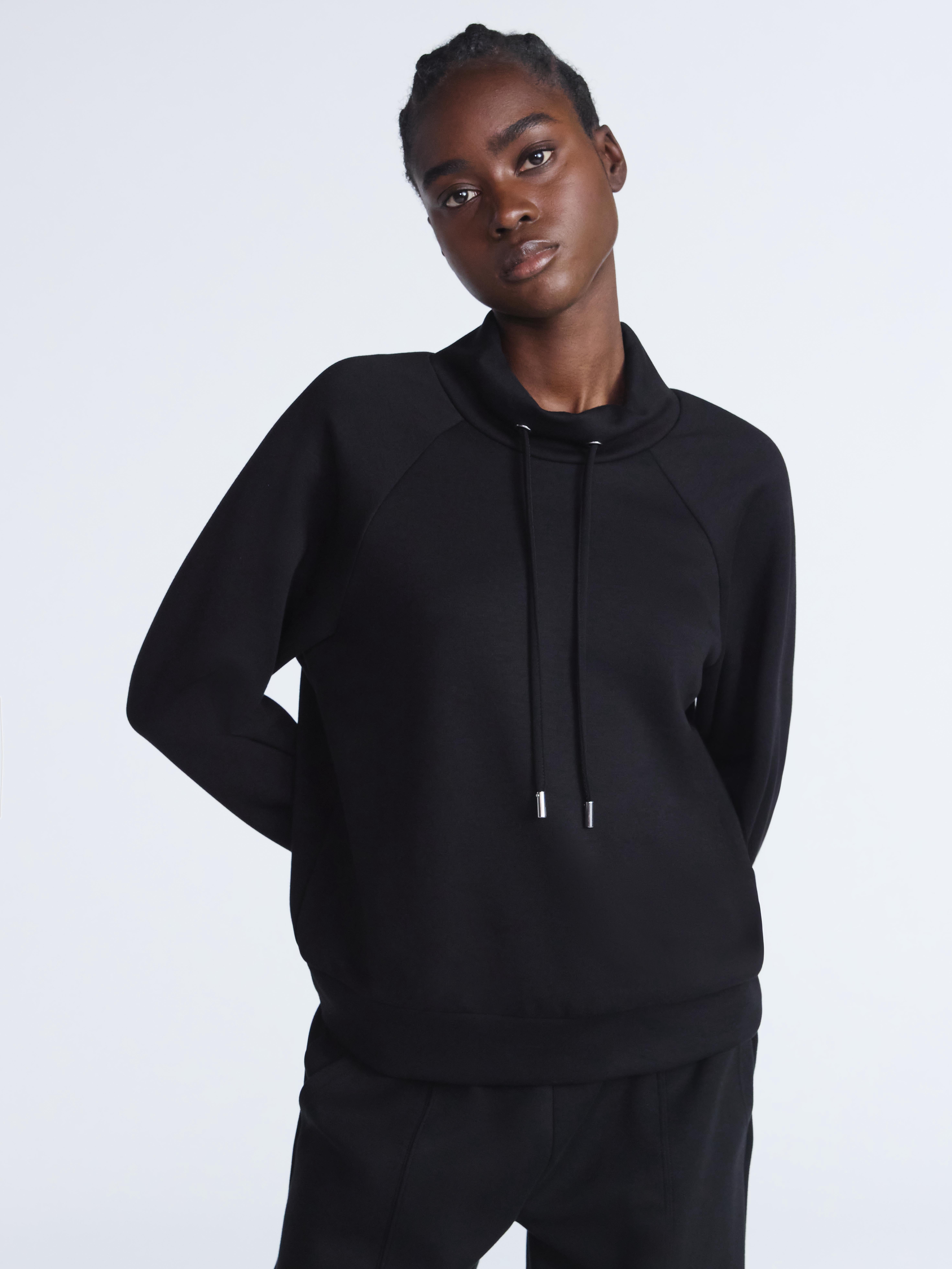 Scoop Women's and Women's Plus New Scubaknit Funnel Neck Sweatshirt, Sizes XS-4X