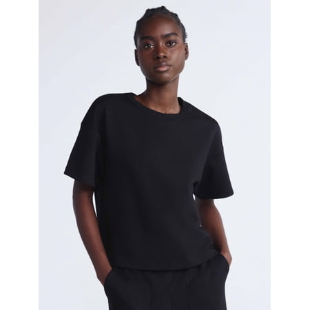 Scoop Women's and Women's Plus Scubaknit Tee with Short Sleeves, Sizes XS-4X