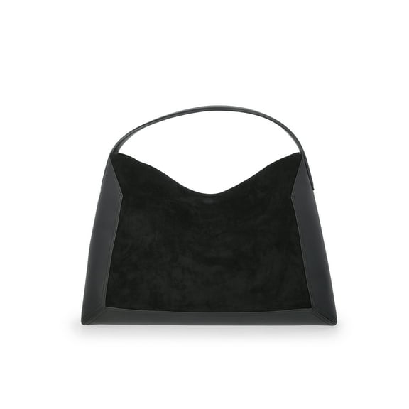 Scoop Women's Faux Suede Hobo Tote Bag, Black