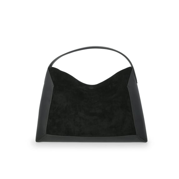 Scoop Women's Faux Suede Hobo Tote Bag, Black