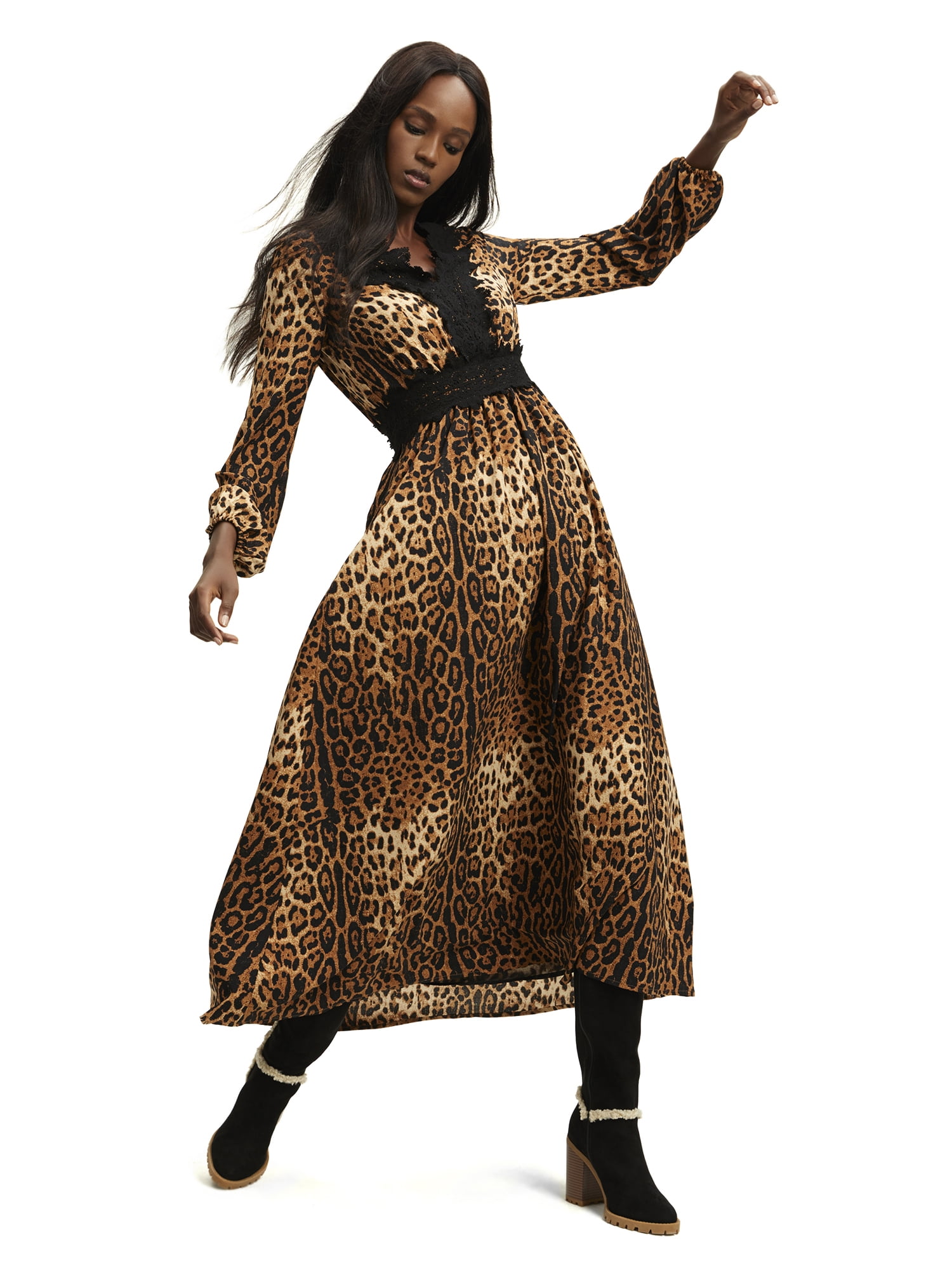 womens leopard maxi dress