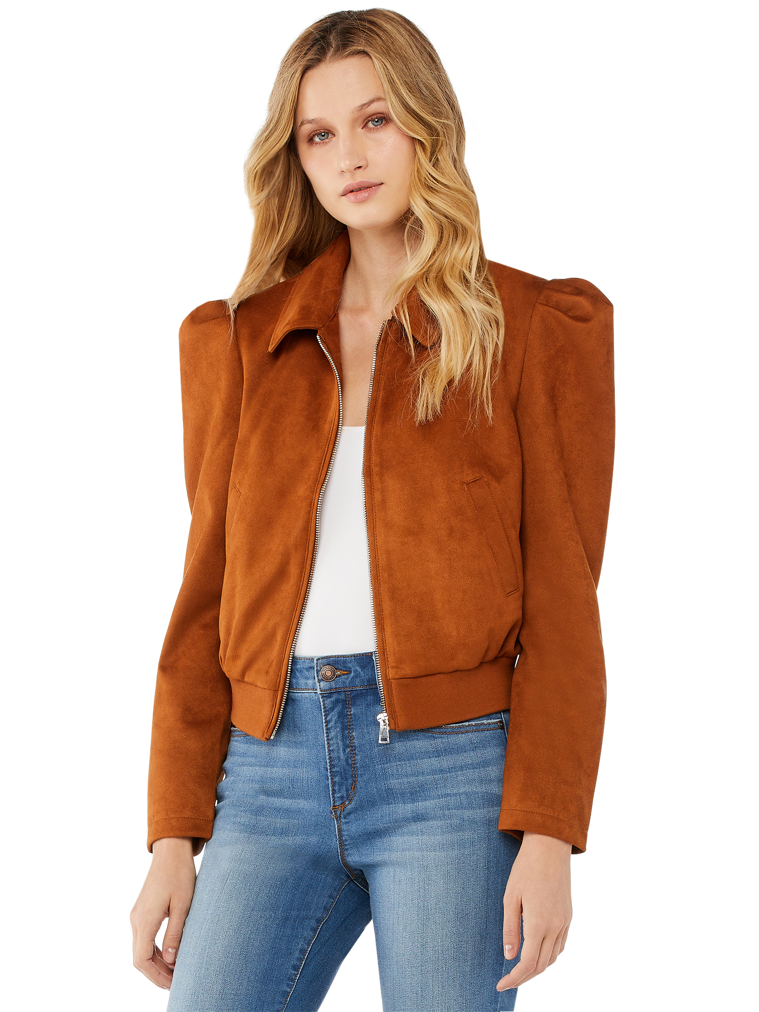 Scoop Long Sleeve Modern Fit Single-Breasted Jacket (Women's) 1 Pack - image 1 of 6