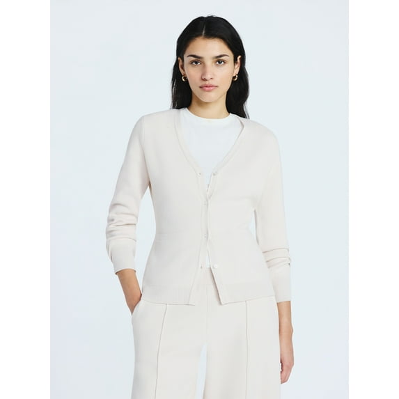 Scoop Women’s V Neck Cardigan Sweater with Long Sleeves, Lightweight, Sizes XS-XXL