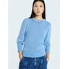 Scoop Women’s Acid Wash Cotton Sweater with Long P