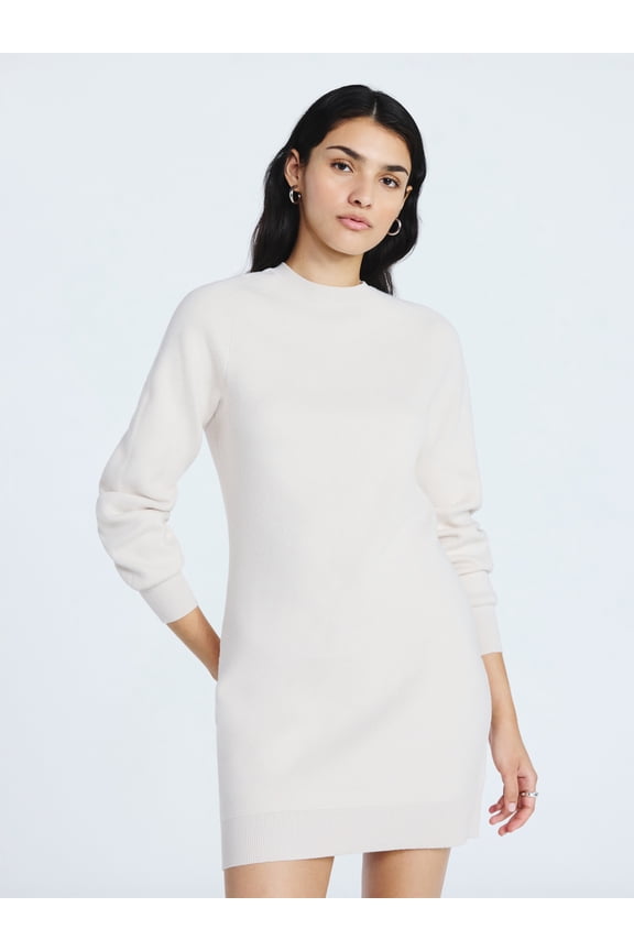 Women's Saddle Sweater Dress with Long Sleeves, Sizes XS-XXL
