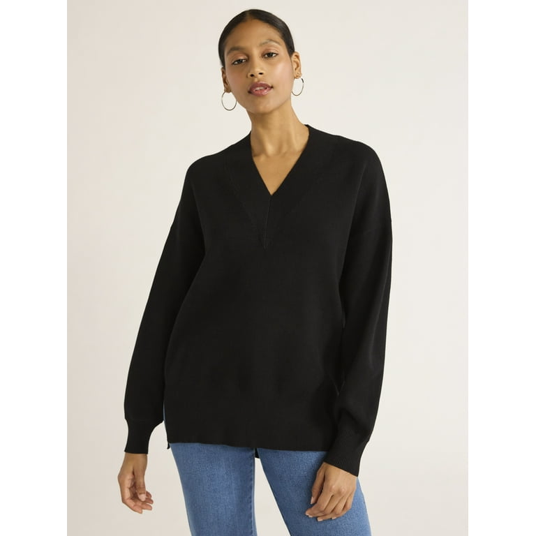 V neck tunic sweater new arrivals