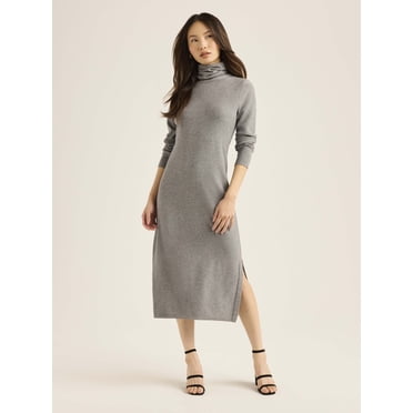 Robe Turtleneck (Col Roulé) Gender Bias - Taille XS - Noir - Coupe Bodycon Midi - Neuf Sans Étiquettes