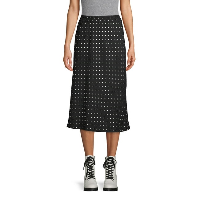 Scoop Midi Slip Skirt Dot Print Women's