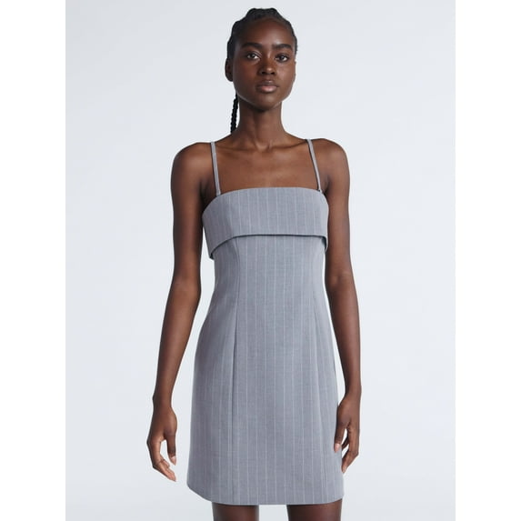 Scoop Women’s Fold Over Bandeau Neck Mini Dress, Sizes XS-XXL