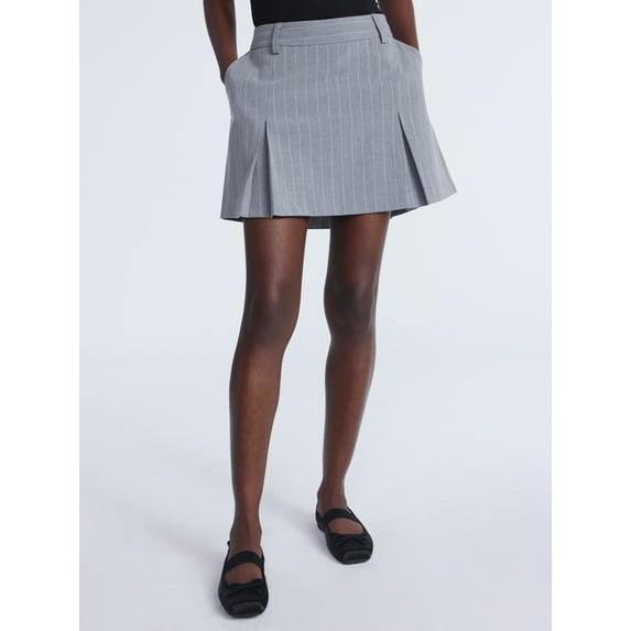 Scoop Women’s Pinstripe Pleated Mini Skirt, Sizes 0-20
