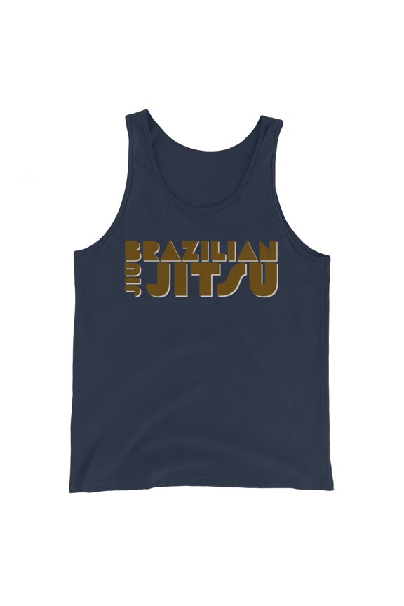 Scoop Neck Tank Top BJJ Brown (Navy, M)