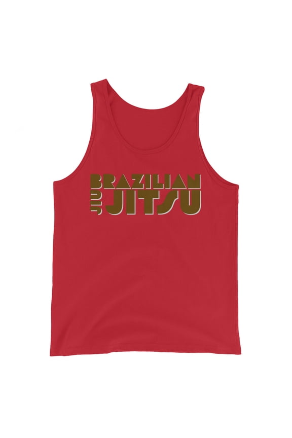 Scoop Neck Tank Top BJJ Brown (Red, 2XL)