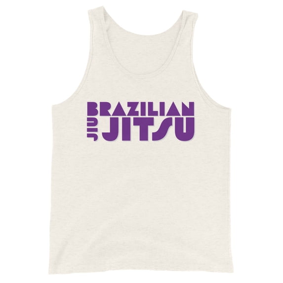 Scoop Neck Tank Top BJJ Purple (Oatmeal Triblend, S)