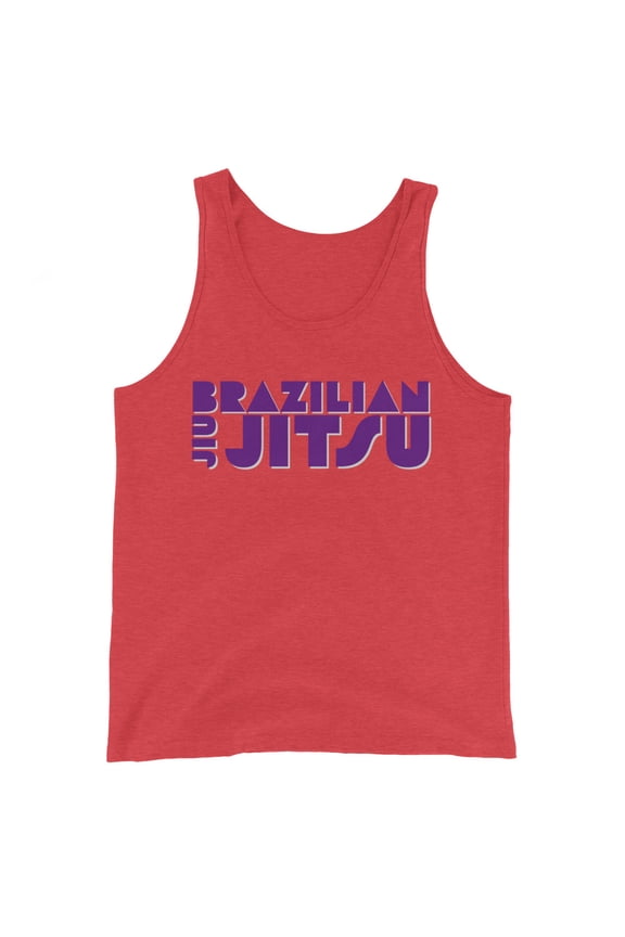 Scoop Neck Tank Top BJJ Purple (Red Triblend, L)