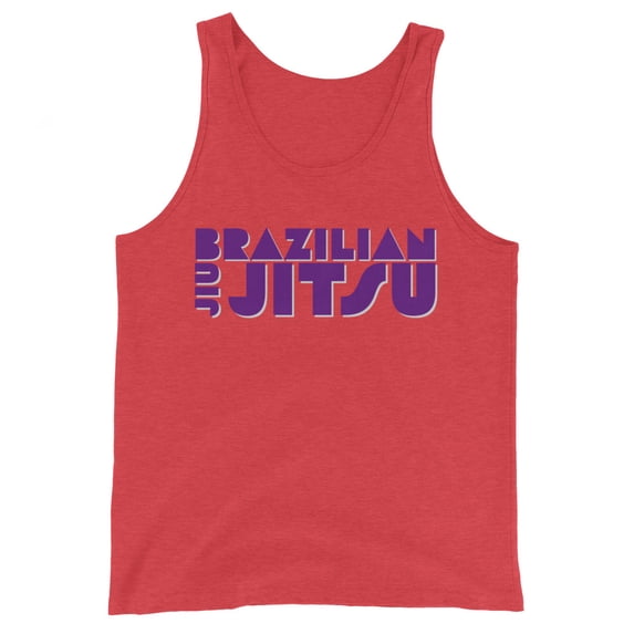 Scoop Neck Tank Top BJJ Purple (Red Triblend, M)