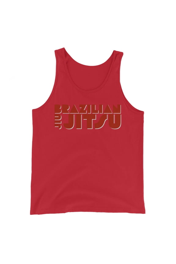 Scoop Neck Tank Top BJJ Red (Red, XL)