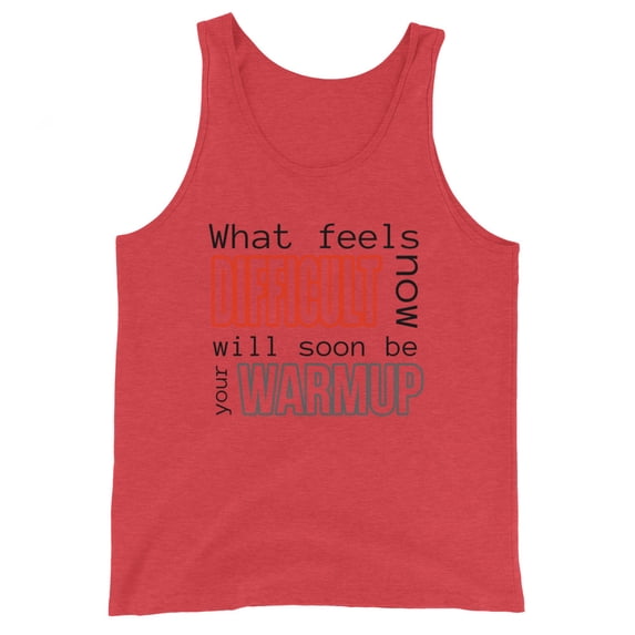 Scoop Neck Tank Top Warmup (Red Triblend, 2XL)