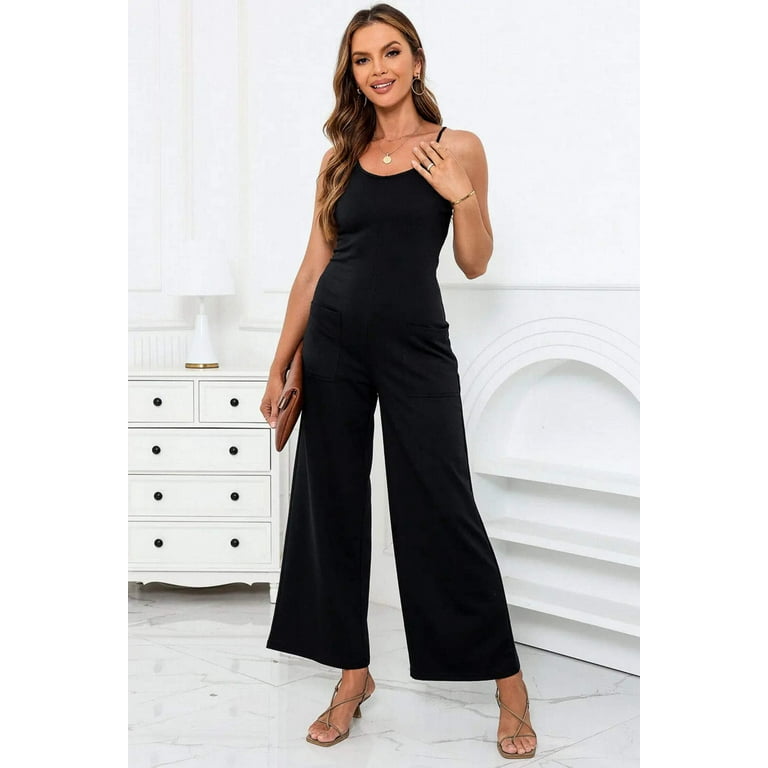 Scoop Neck Wide Leg Jumpsuit with Pockets BazaarBey