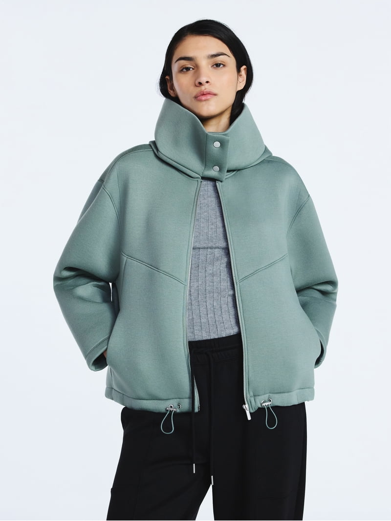Scoop Women's and Women's Plus Neoprene Fleece Oversized Jacket