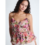 Women's and Women's Plus Ruffle Camisole Tank Top, Sizes XS-4X