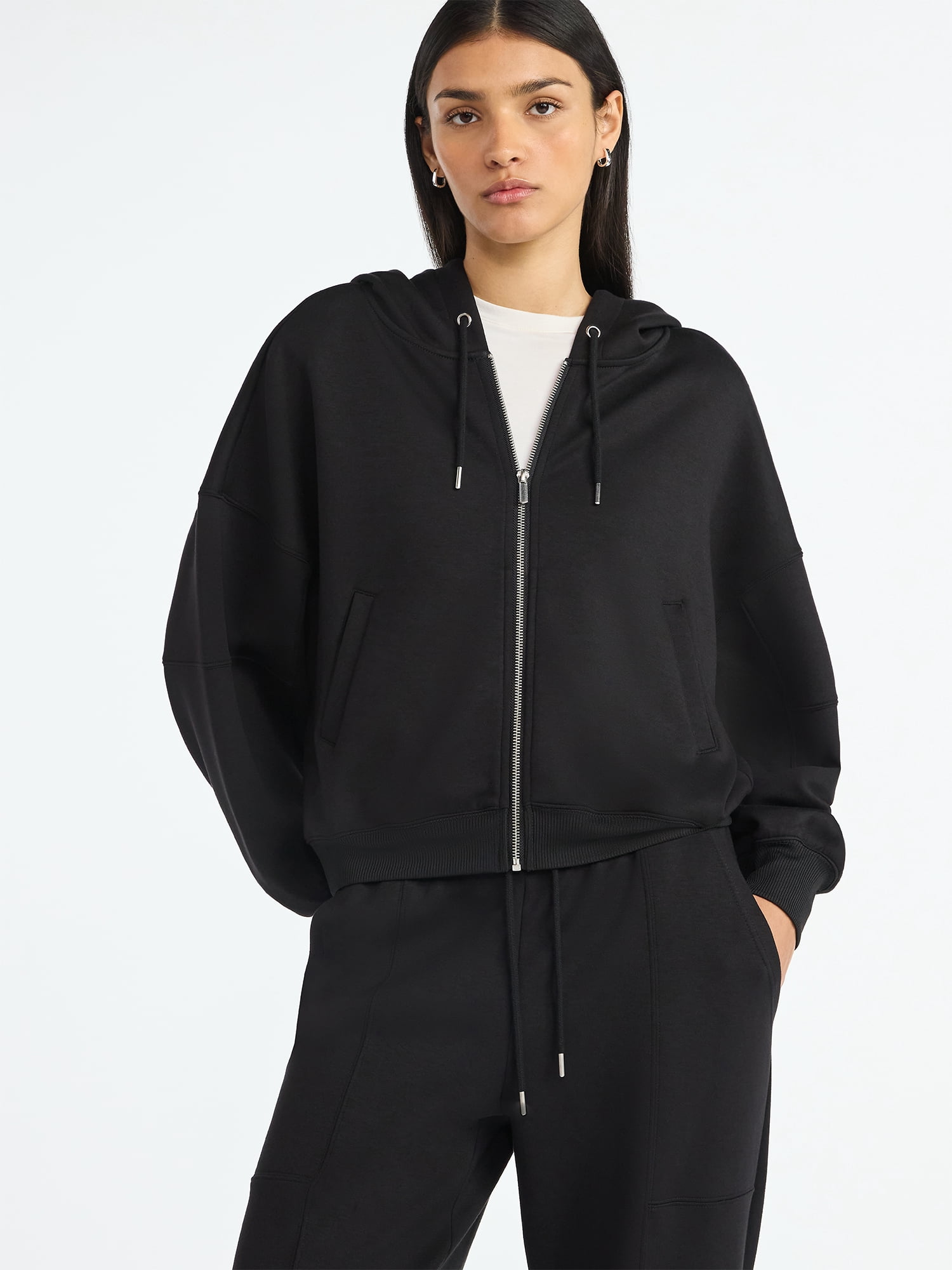 Scoop Women's and Women's Plus New Scubaknit Barrel Hoodie, Sizes XS-4X